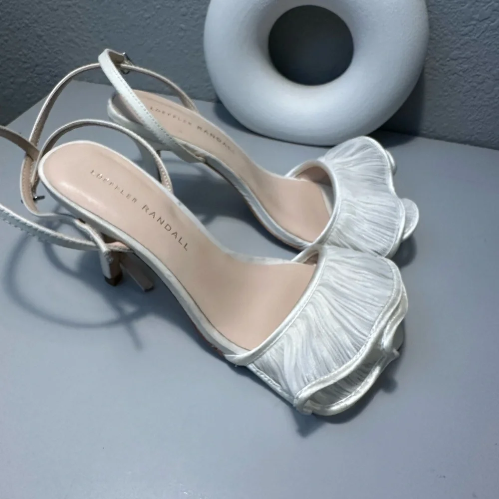 Loeffler Randall Estella pearl Ruffle Heels - Picture 2 of 7